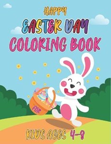 Happy easter day coloring book for kids ages 4-8
