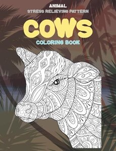 Coloring Book Animal Stress Relieving Pattern - Cows