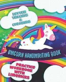 Letter Tracing & Coloring Unicorn Handwriting Book Practice Workbook with Limericks