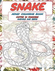Adult Coloring Book Coffee In Paradise - Animals and Birds - Snake