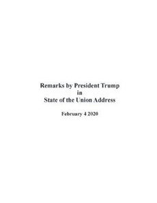 Remarks by President Trump in State of the Union Address