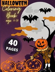 Halloween Coloring Book Age 4-10