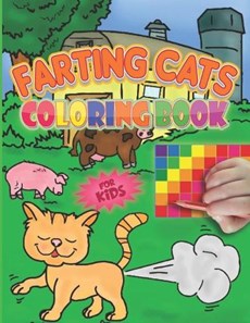Farting Cats Coloring Book For Kids