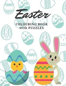 Easter Colouring Book with Puzzles