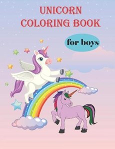 Unicorn coloring book for boys