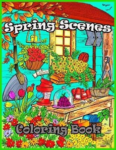 Spring Scenes coloring Book