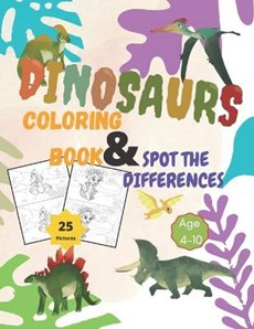 Dinosaurs Coloring Book and Spot the Differences