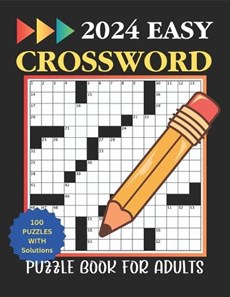 2024 Easy Crossword Puzzle Book for Adults