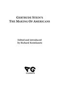 The Making of Americans | Gertrude Stein | 