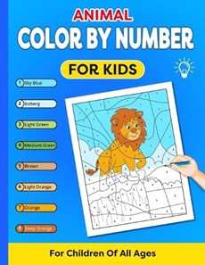 Animal color by number for kids