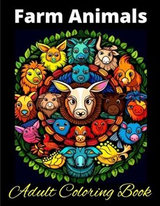 Farm Animals Coloring Book with Mandala designs