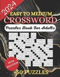 2024 Easy Crossword Puzzles Book For Adults With Solution | Hm Mar | 