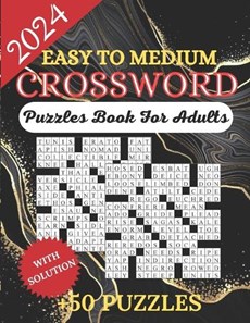2024 Easy Crossword Puzzles Book For Adults With Solution