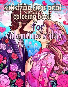satisfying large print coloring book for valentine's day