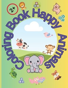 Coloring Book Happy Animals