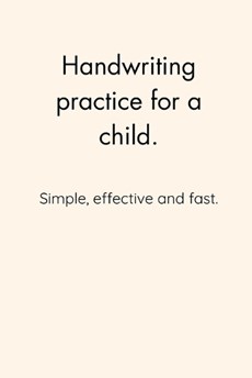 Handwriting practice for a child.