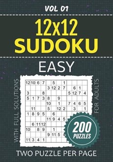 Sudoku 12x12 Puzzles For Adults