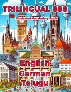 Trilingual 888 English German Telugu Illustrated Vocabulary Book