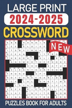 2024-2025 Large Print Crossword Puzzles Book For Adults