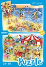 Rebo legpuzzel 24 + 48 stukjes - Beach and Circus -  - 8720387822331
