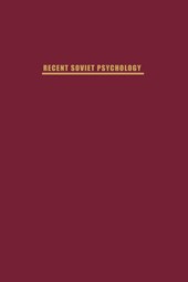 Recent Soviet Psychology