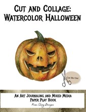 Cut and Collage Watercolor Halloween