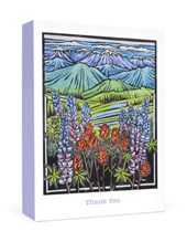 Molly Hashimoto: Paintbrush and Lupine Boxed Thank You Notes