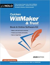 Quicken Willmaker & Trust 2026: Book & Online Software Kit