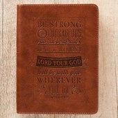 BE STRONG & COURAGEOUS BROWN FLEXCOVER J