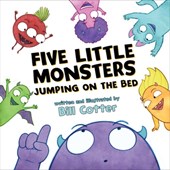 5 LITTLE MONSTERS JUMPING ON T