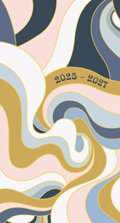 2026 Swirly Waves Checkbook/2 Year Pocket Planner