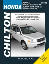 Honda Pilot & Ridgeline 2003-1 4 Acura MDX 2001-07