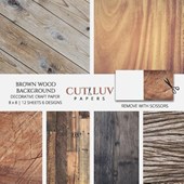 Brown Wood Background Decorative Craft Paper