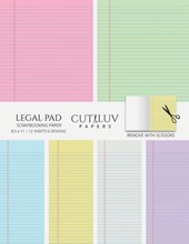 Legal Pad Collage Paper for Scrapbooking