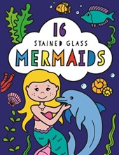 Stained Glass Coloring Mermaids