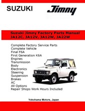Suzuki Jimny English Factory Parts Manual JA12, JA22W Series