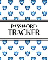 XL Large Print Password Tracker (Lock Shield Blue)