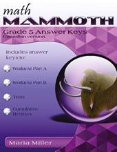Math Mammoth Grade 5 Answer Keys, Canadian Version