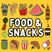 Food and Snacks Coloring Book