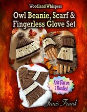 Owl Beanie, Scarf and Fingerless Glove Set