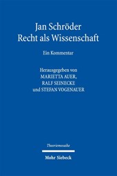 Jan Schroder: Recht als Wissenschaft