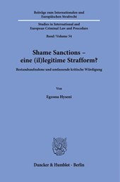 Shame Sanctions - eine (il)legitime Strafform?