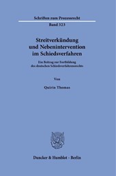 Streitverkündung und Nebenintervention im Schiedsverfahren