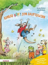 Konrad Känguru und Rita Rennmaus. Konrad hüpft zum Hauptgewinn