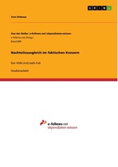 Nachteilsausgleich im faktischen Konzern