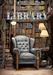 Library Coloring Book for Adults