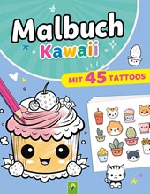 Malbuch Kawaii mit 45 Tattoos