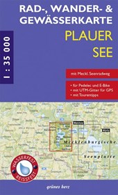 Rad-, Wander- und Gewässerkarte Plauer See