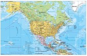 Nord- und Mittelamerika politisch 1 : 90.000 000
