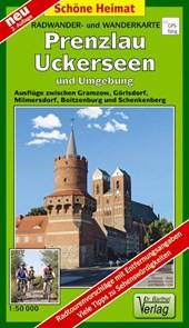 Radwander- und Wanderkarte Prenzlau, Uckerseen und Umgebung